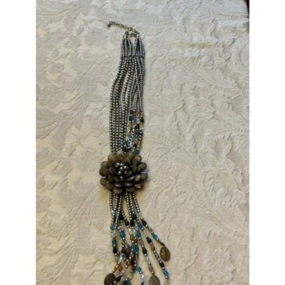 JOAN RIVERS STARLET STYLE NECKLACE IN SHADES OF PINK, BROWN and GOLD - Picture 4 of 16